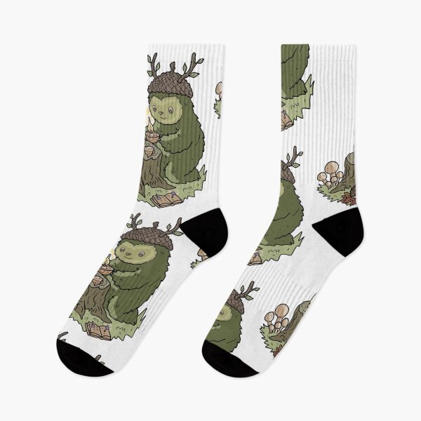 Item preview, Forest Spirit Goblincore Illustration with Sleeping Hedgehog  designed and sold by LeshanArt.
