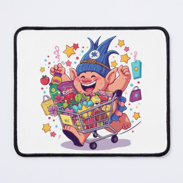 Item preview, Shopping Troll Sticker | Funny Grocery Monster Cartoon Design designed and sold by Stylestickers55.
