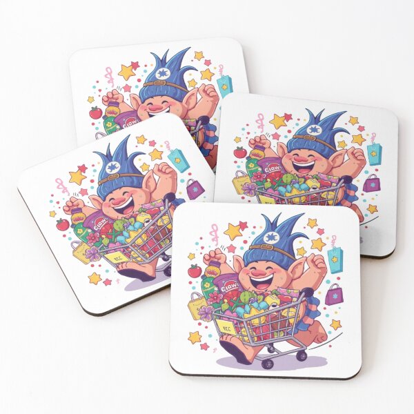 Item preview, Shopping Troll Sticker | Funny Grocery Monster Cartoon Design designed and sold by Stylestickers55.