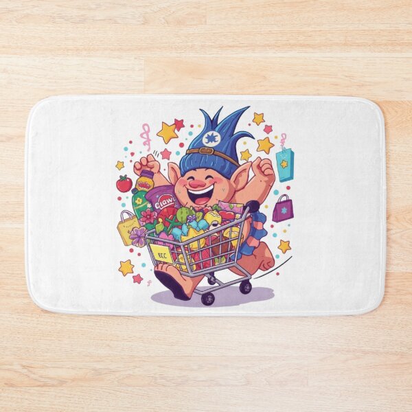 Item preview, Shopping Troll Sticker | Funny Grocery Monster Cartoon Design designed and sold by Stylestickers55.