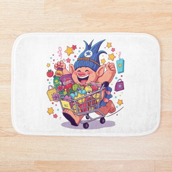 Item preview, Shopping Troll Sticker | Funny Grocery Monster Cartoon Design designed and sold by Stylestickers55.