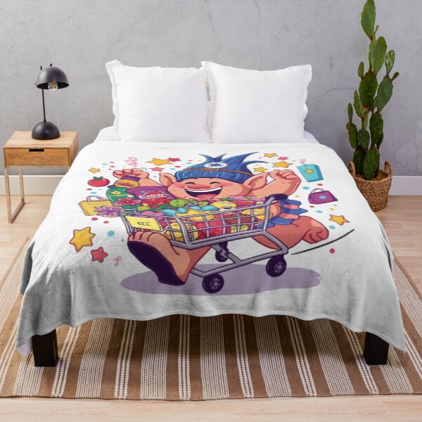 Item preview, Shopping Troll Sticker | Funny Grocery Monster Cartoon Design designed and sold by Stylestickers55.