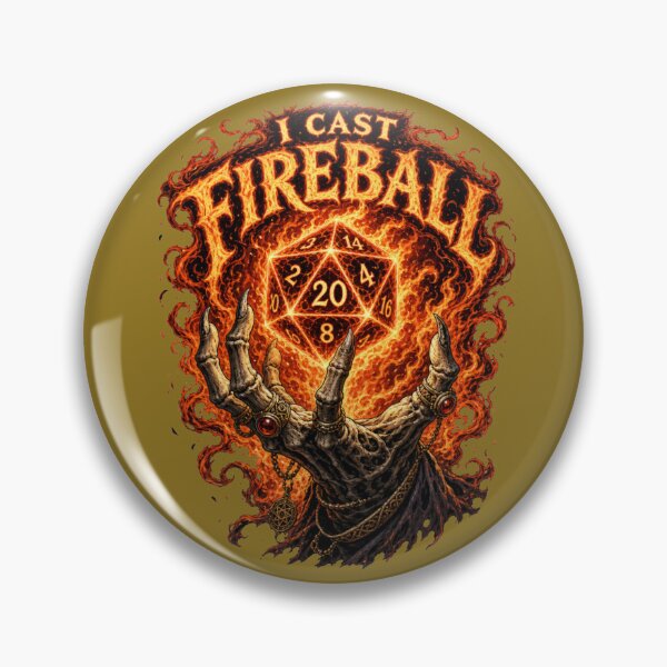 Item preview, I Cast Fireball - Wizard Spellcasting Dark RPG Design designed and sold by Dice_Goblin_Studio.