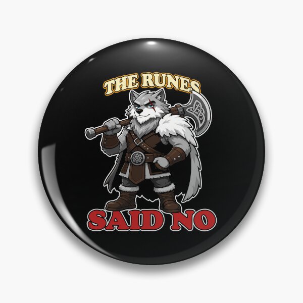 Item preview, The Runes Said No Funny Norse Wolf Mascot designed and sold by Karma Design.