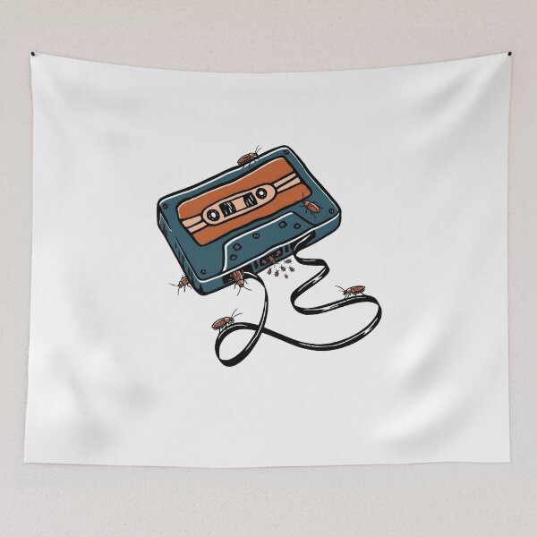 Item preview, Retro Cassette & Cockroach Humor designed and sold by annaarthk.