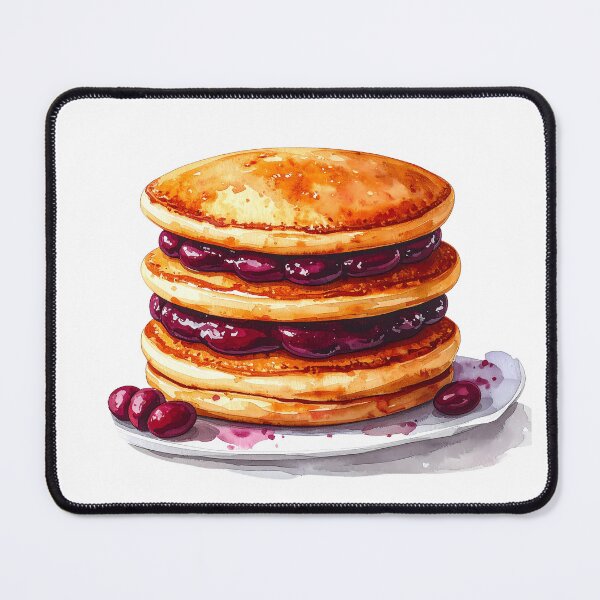 Item preview, Japanese Dorayaki Pancakes Watercolor Illustration designed and sold by BetweenForms.