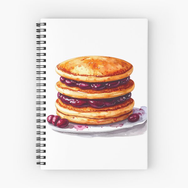 Item preview, Japanese Dorayaki Pancakes Watercolor Illustration designed and sold by BetweenForms.