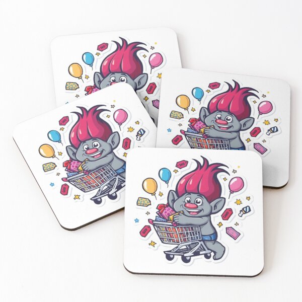 Item preview, Shopping Troll Sticker | Funny Cute Shopping Monster Kawaii Design designed and sold by Stylestickers55.