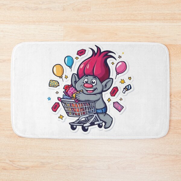 Item preview, Shopping Troll Sticker | Funny Cute Shopping Monster Kawaii Design designed and sold by Stylestickers55.