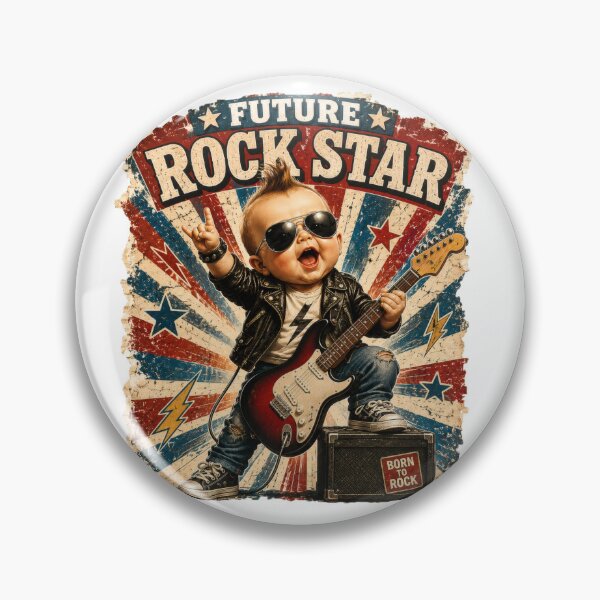 Item preview, Future Rock Star Baby Vintage Guitar designed and sold by NucciCollective.