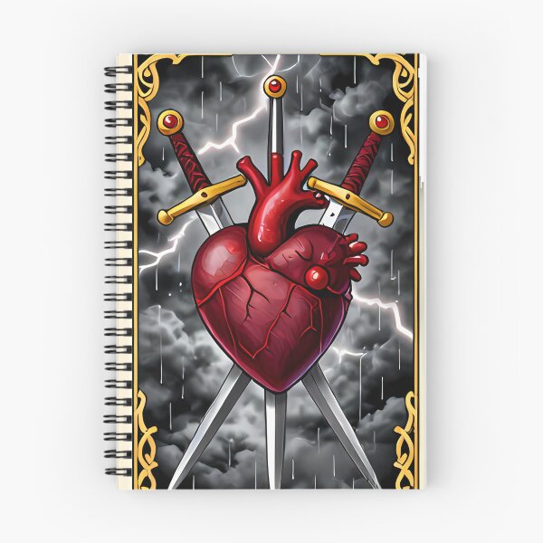 Item preview, Three of Swords - Gothic Tarot designed and sold by IllumeInk.