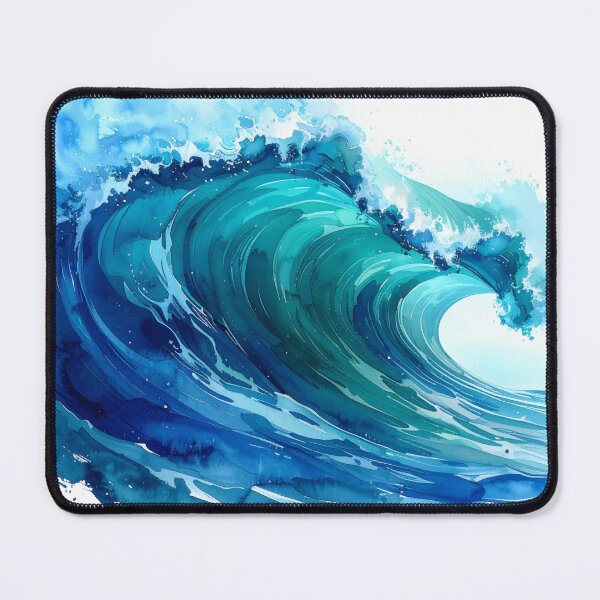 Item preview, Ocean Wave Crashing Watercolor Painting designed and sold by BetweenForms.