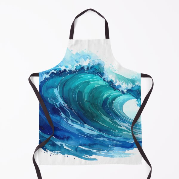 Item preview, Ocean Wave Crashing Watercolor Painting designed and sold by BetweenForms.