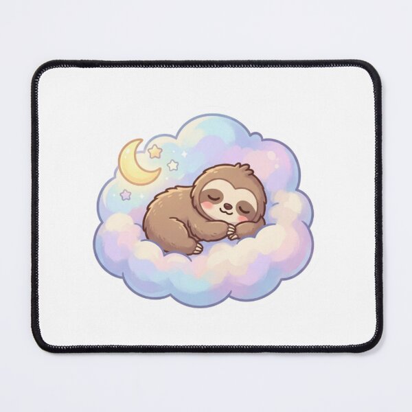 Item preview, Cute Sleeping Sloth on Dreamy Pastel Cloud designed and sold by abdelski.