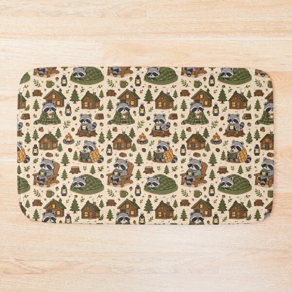 Item preview, Raccoon Cozy Cabin Pattern designed and sold by Soft Berry Studio.