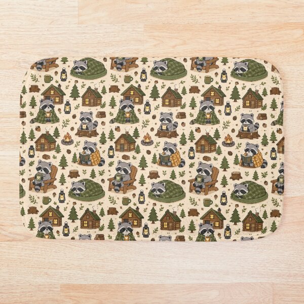 Item preview, Raccoon Cozy Cabin Pattern designed and sold by Soft Berry Studio.