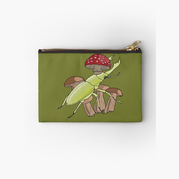 Item preview, Stag Beetle and Amanita Mushroom Illustration for Nature Lovers goblincore & cottagecore  designed and sold by LeshanArt.