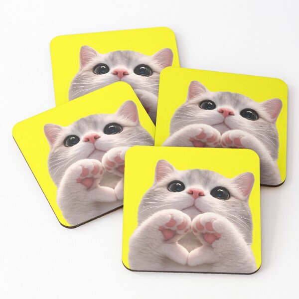 Item preview, Cute Cat Paw Heart – Adorable Kitten Love designed and sold by KawaiiOrbit.