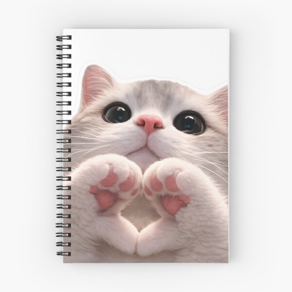Item preview, Cute Cat Paw Heart – Adorable Kitten Love designed and sold by KawaiiOrbit.