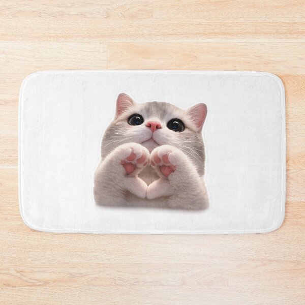 Item preview, Cute Cat Paw Heart – Adorable Kitten Love designed and sold by KawaiiOrbit.