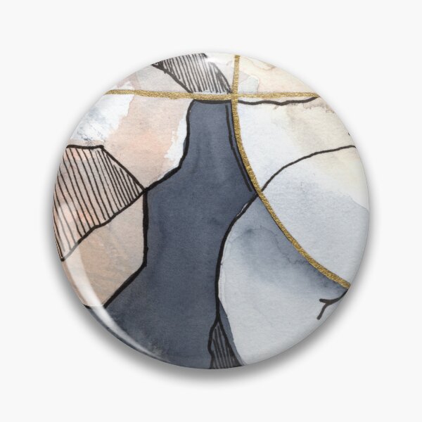 Artikelvorschau, Abstract Geometric Circle Watercolor - Modern Gold and Ink Art entworfen und verkauft von WaterColorCats1.