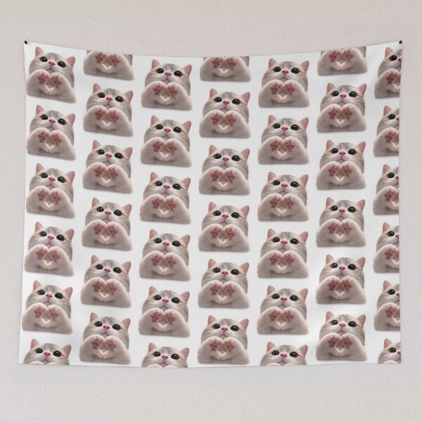 Item preview, Cute Cat Paw Heart – Adorable Kitten Love designed and sold by KawaiiOrbit.