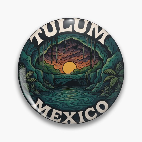 Item preview, Tulum Mexico Mystical Cenotes Retro Travel designed and sold by TomFrontierArt.