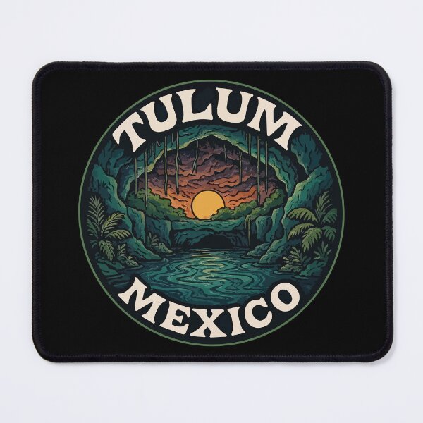 Item preview, Tulum Mexico Mystical Cenotes Retro Travel designed and sold by TomFrontierArt.