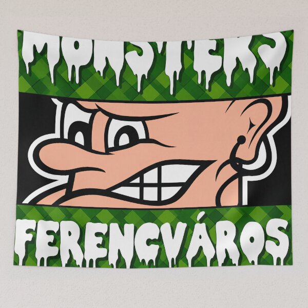 Item preview, Green Monsters Fradi Ferenc designed and sold by canvasriddle.