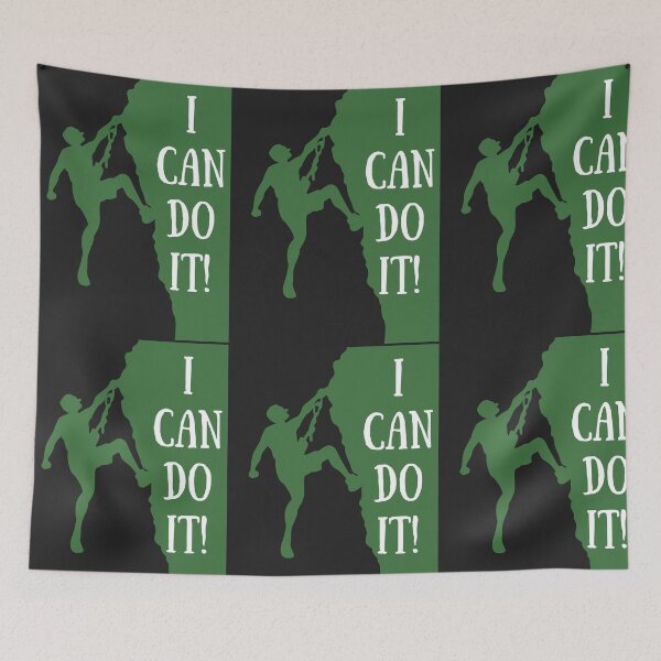 Item preview, I Can Do It Rock Climbing Motivation Silhouette designed and sold by EchoPrint Co..