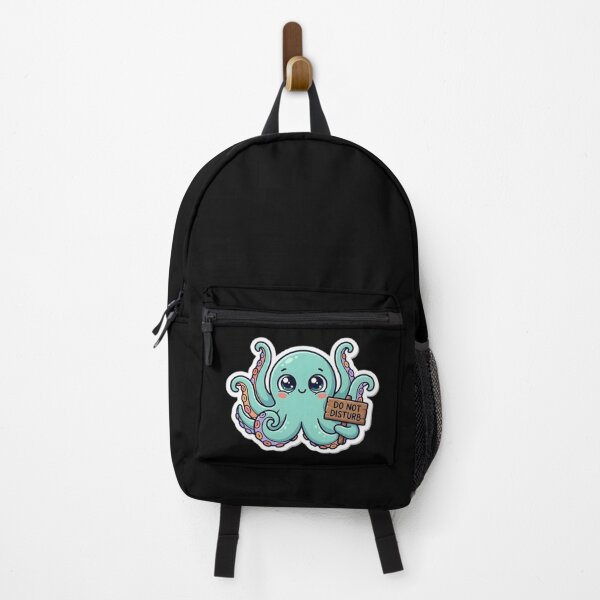 Item preview, Do Not Disturb - Cute Octopus Hiding Sign Sticker designed and sold by WowDezign.