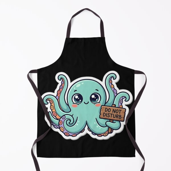 Item preview, Do Not Disturb - Cute Octopus Hiding Sign Sticker designed and sold by WowDezign.