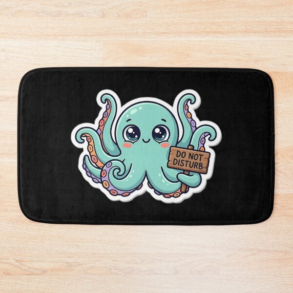 Item preview, Do Not Disturb - Cute Octopus Hiding Sign Sticker designed and sold by WowDezign.