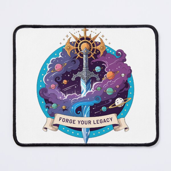 Item preview, Cartoon Galactic Sword and Crown Video Game Crest designed and sold by MosgYga.