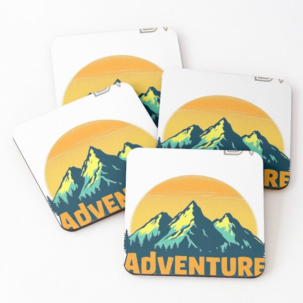 Item preview, Adventure Awaits Vintage Mountain Sunset - Outdoor & Hiking Design designed and sold by LUKOWEAR.