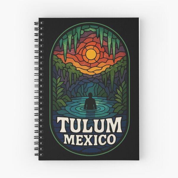 Item preview, Tulum Mexico Mystical Cenotes Stained Glass Art designed and sold by TomFrontierArt.