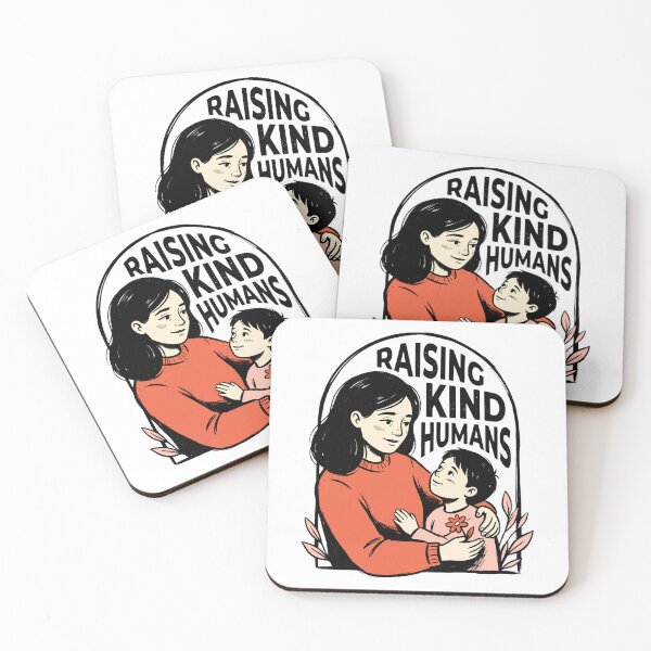Item preview, Raising Kind Humans – Mother and Child Kindness Quote designed and sold by BumbleBloom7.