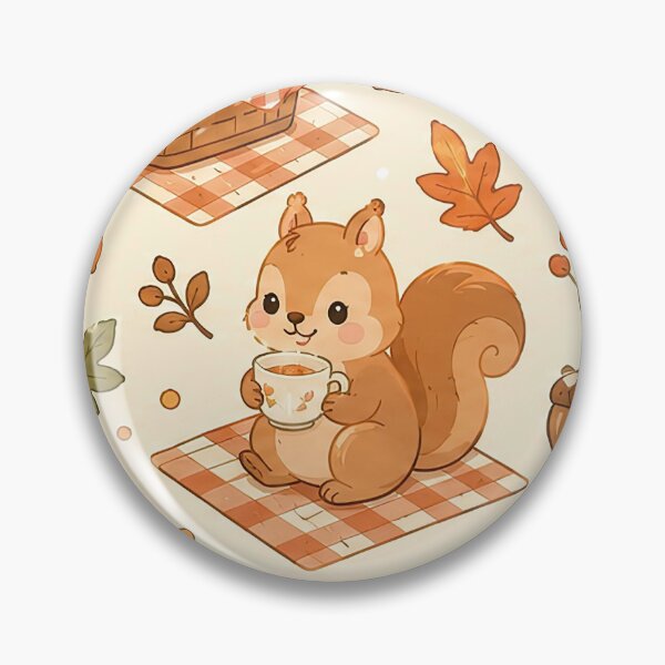 Item preview, Squirrel Autumn Acorn Picnic Pattern designed and sold by Soft Berry Studio.