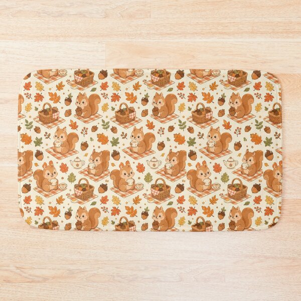 Item preview, Squirrel Autumn Acorn Picnic Pattern designed and sold by Soft Berry Studio.