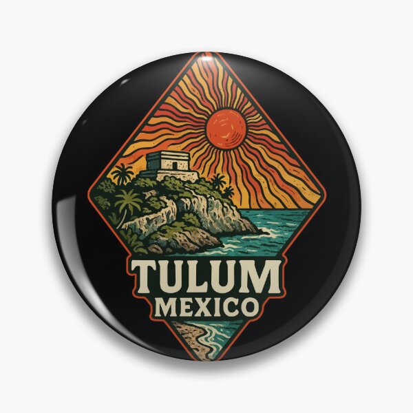 Item preview, Tulum Mexico Mayan Ruins Trippy Art designed and sold by TomFrontierArt.
