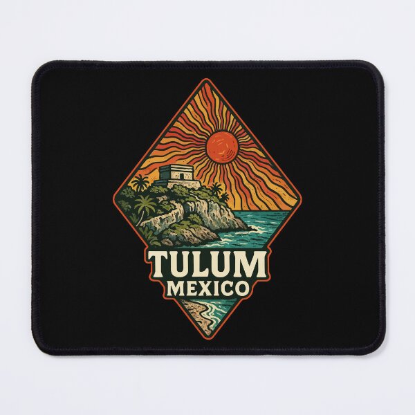 Item preview, Tulum Mexico Mayan Ruins Trippy Art designed and sold by TomFrontierArt.