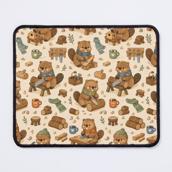 Item preview, Beaver Cozy Woodshop Pattern designed and sold by Soft Berry Studio.