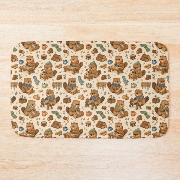 Item preview, Beaver Cozy Woodshop Pattern designed and sold by Soft Berry Studio.