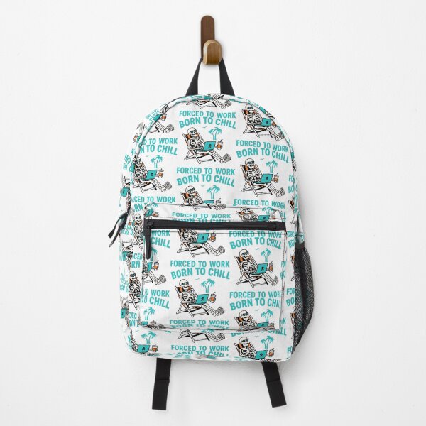 Item preview, Born To Chill Forced To Work Skeleton designed and sold by Traveldrawings.