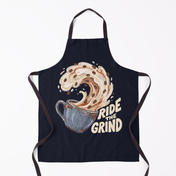 Item preview, Ride the Grind! Coffee Wave Pun – Funny Daily Grind Gift for Coffee Lovers and Baristas designed and sold by SweetRepeat.