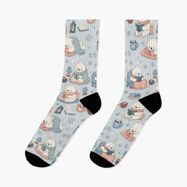 Item preview, Polar Bear Winter Reading Pattern designed and sold by Soft Berry Studio.