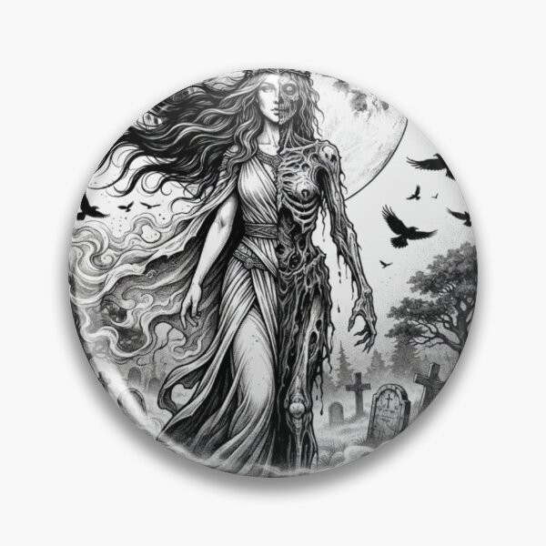 Artikelvorschau, Dunkle Mondgöttin | Gothic-Fantasy-Illustration entworfen und verkauft von BloopyWorks.