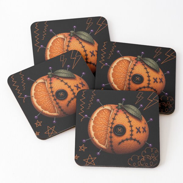 Item preview, Spooky VooDoo Orange Doll Stitched Face - Black Version designed and sold by CaylaTay.