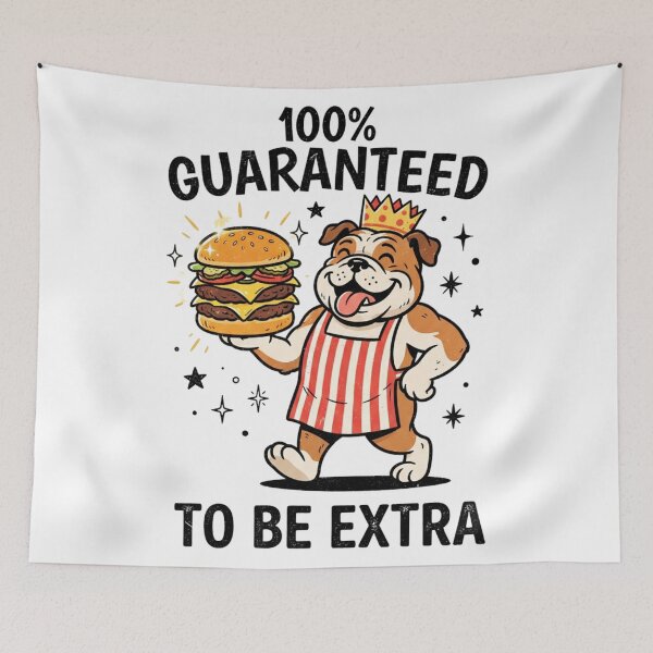 Item preview, Cute Bulldog Holding Cheeseburger Funny Food designed and sold by yanderedev.