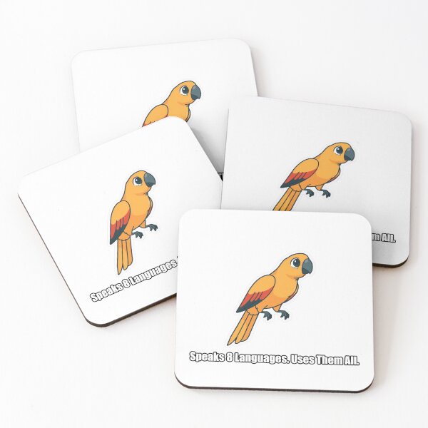Item preview, Parrot - Speaks 8 Languages Uses Them All - Funny Parrot Gift designed and sold by pawdrops.